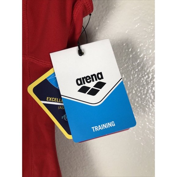 Arena Women's Solid Waterpolo One Piece Swimsuit Red Size 26  NWT - Picture 3 of 15